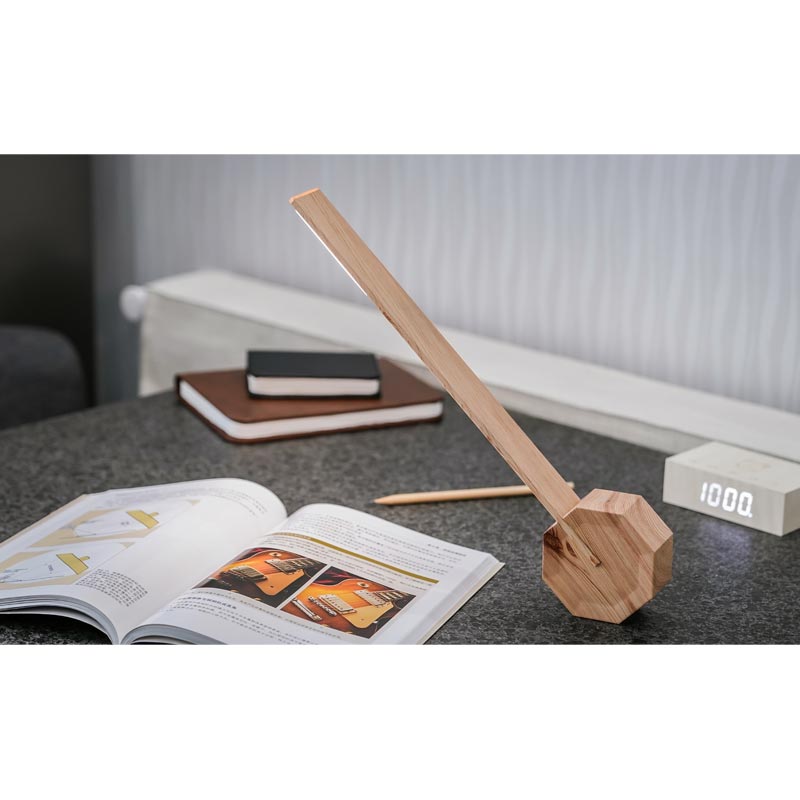 Octagon One Portable Desk Light - Maple - des. Paul & Natalie Sun