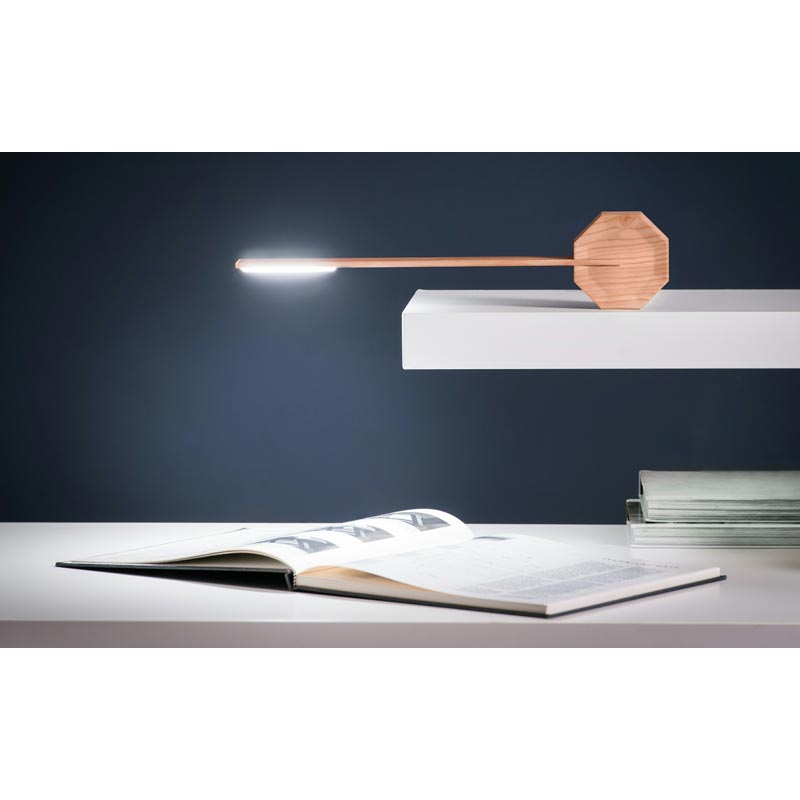 Octagon One Portable Desk Light - Maple - des. Paul & Natalie Sun