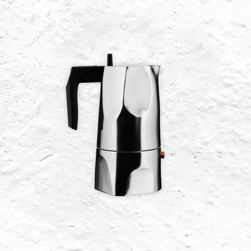 Ossidiana Espresso Coffee Maker in Aluminium - 3 cup  - des Mario Trimarchi for Alessi