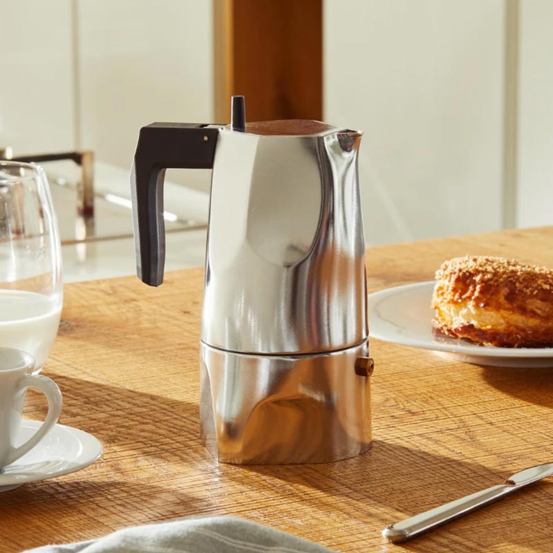 Ossidiana Espresso Coffee Maker in Aluminium - 3 cup - des Mario Trimarchi for Alessi