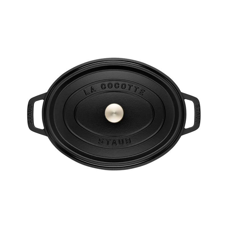 Oval Cast Iron Cocotte - Black - 23cm - by STAUB