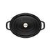 Oval Cast Iron Cocotte - Black - 23cm - by STAUB