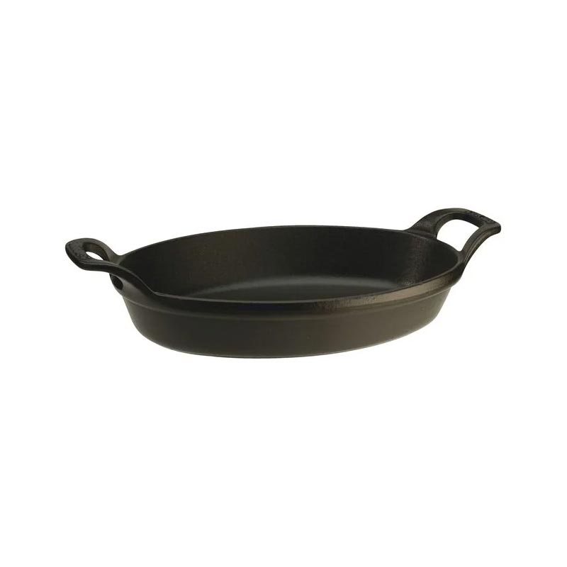 Oval Cast Iron Oven Dish - Black - 21cm - by STAUB