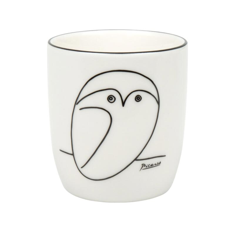 Pablo Picasso Owl Handleless Bone China Mug by Könitz