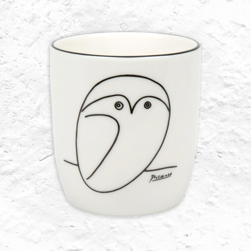 Pablo Picasso Owl Handleless Bone China Mug by Könitz