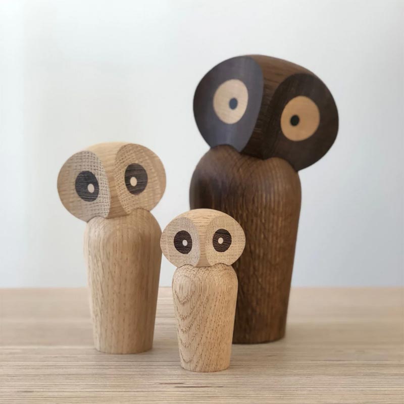 Owl by Paul Anker Hansen, 1960 - Natural Oak (Small)