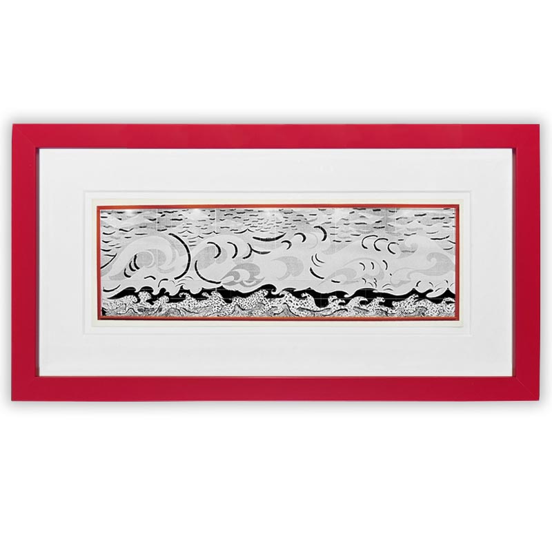 Pacific Surf fax print (Mini-Frame) by David Hockney