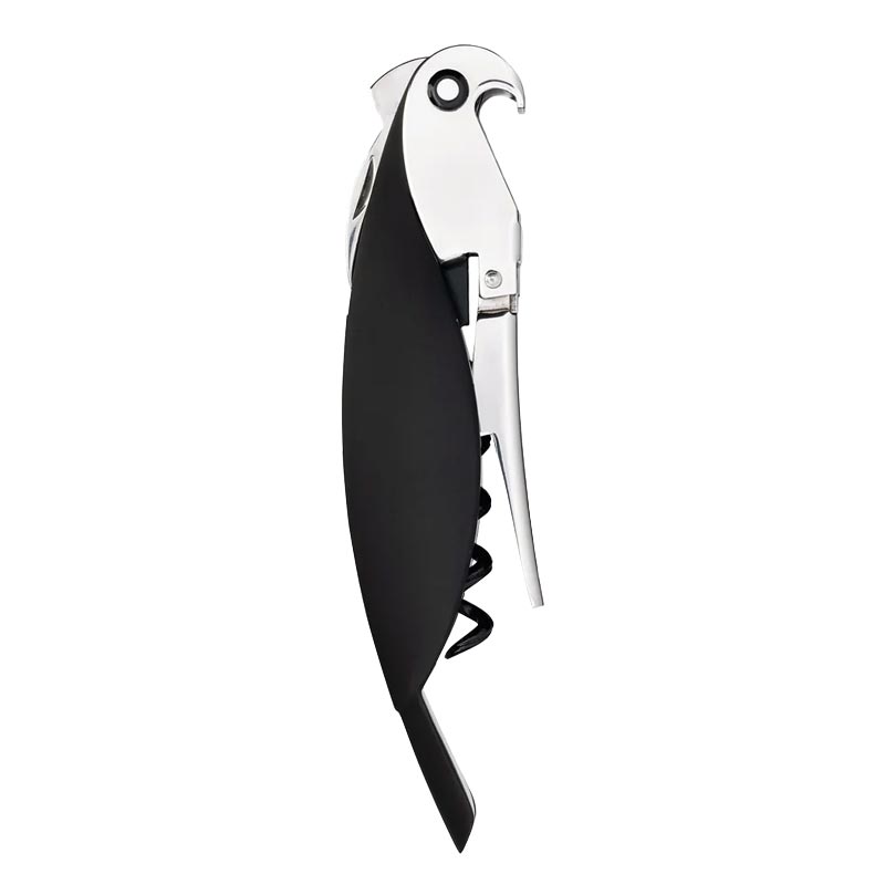 Parrot Somelier Corkscrew - Black - des. Alessandor Mendini for Alessi