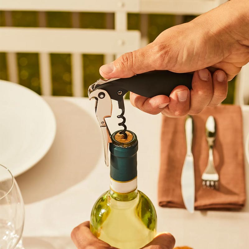 Parrot Somelier Corkscrew - Black - des. Alessandor Mendini for Alessi
