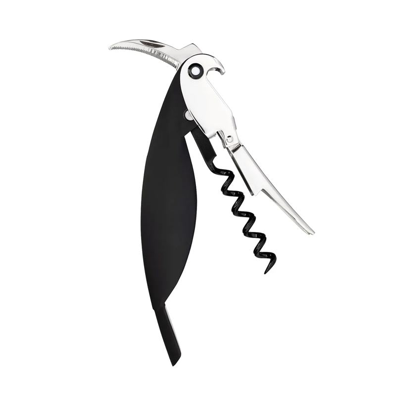 Parrot Somelier Corkscrew - Black - des. Alessandor Mendini for Alessi