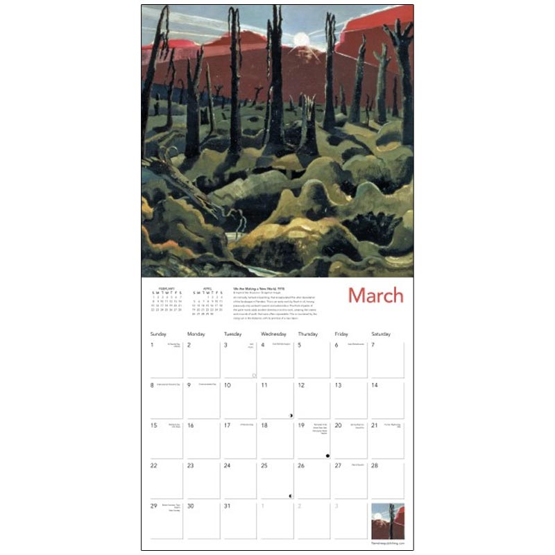 Paul Nash 2026 Wall Calendar