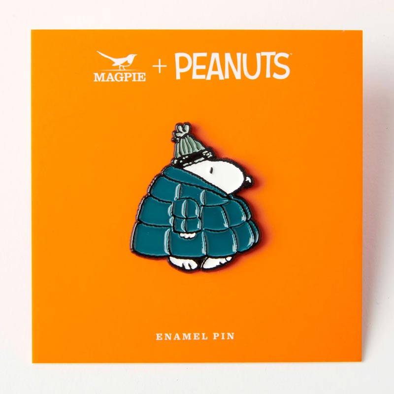 Peanuts Pin Badge - Snoopy Puffa, Magpie x Peanuts