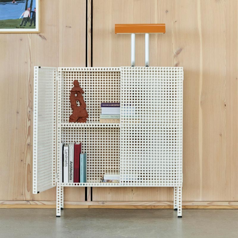 Perforated Cabinet - Medium - Eggshell - des. Muller Van Severen for HAY