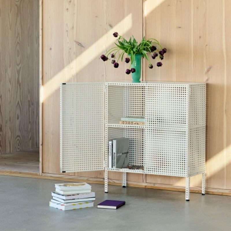 Perforated Cabinet - Medium - Eggshell - des. Muller Van Severen for HAY