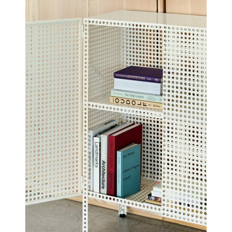 Perforated Cabinet - Medium - Eggshell - des. Muller Van Severen for HAY