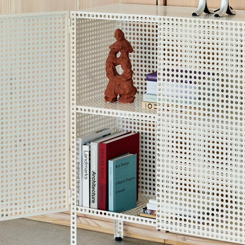 Perforated Cabinet - Medium - Eggshell - des. Muller Van Severen for HAY