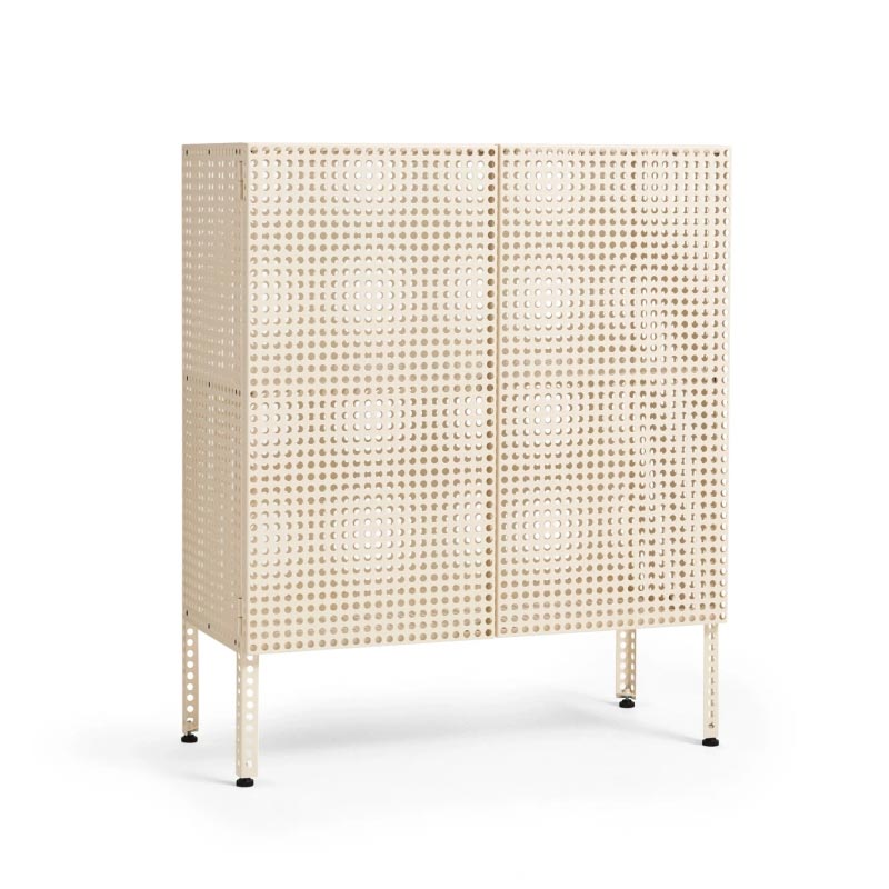 Perforated Cabinet - Medium - Eggshell - des. Muller Van Severen for HAY