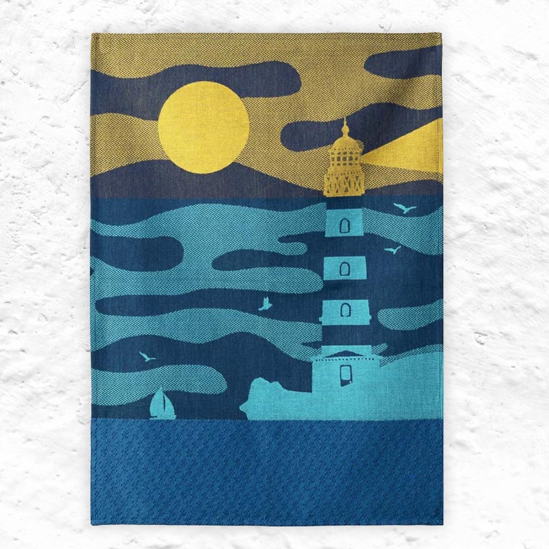 Headlight Wiper (Phare) Tea Towel, by Tissage Moutet