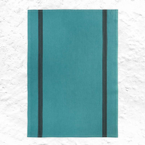 Piano Mineral Blue Cotton & Linen Tea Towel by Charvet Editions