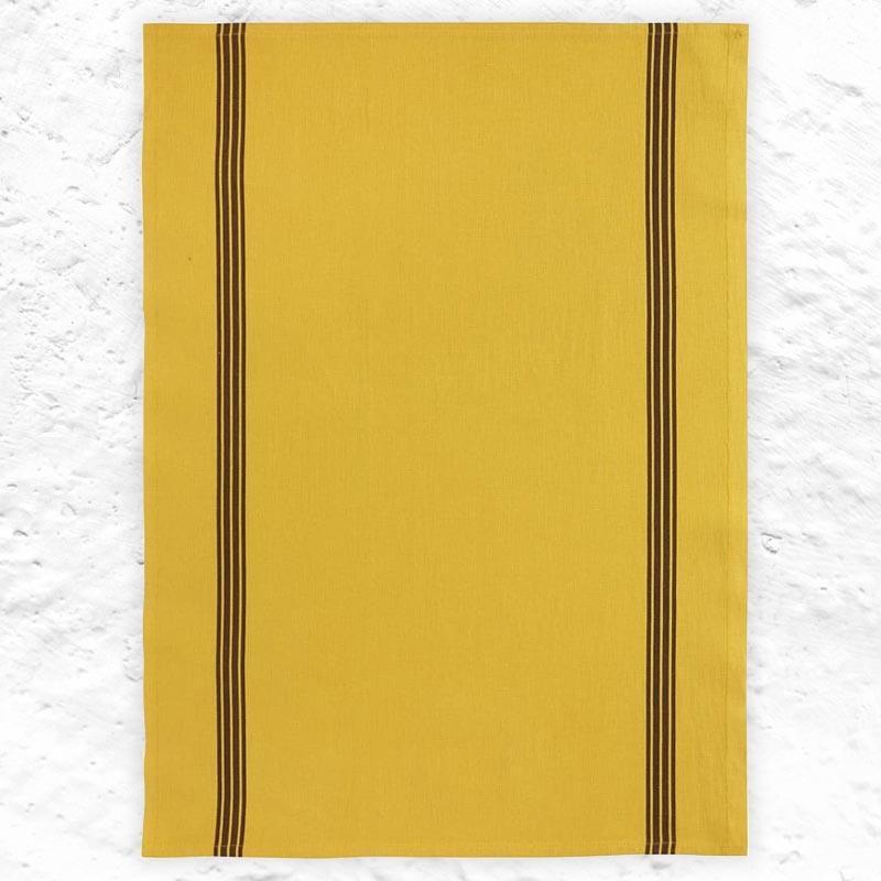Piano 'Curry' Cotton & Linen Tea Towel, by Charvet Editions