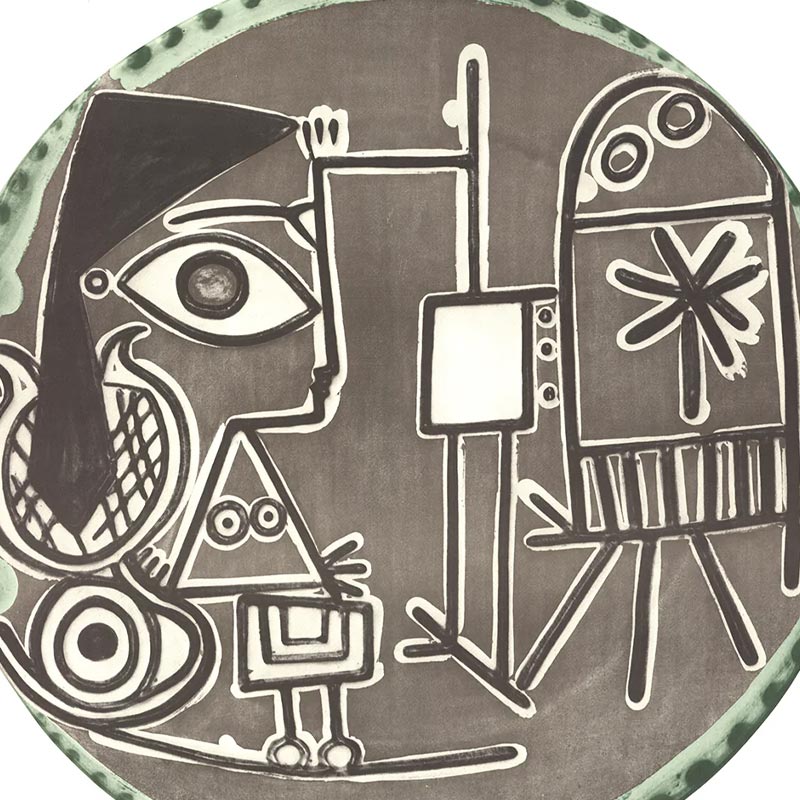 Jacqueline at the Easel poster by Pablo Picasso