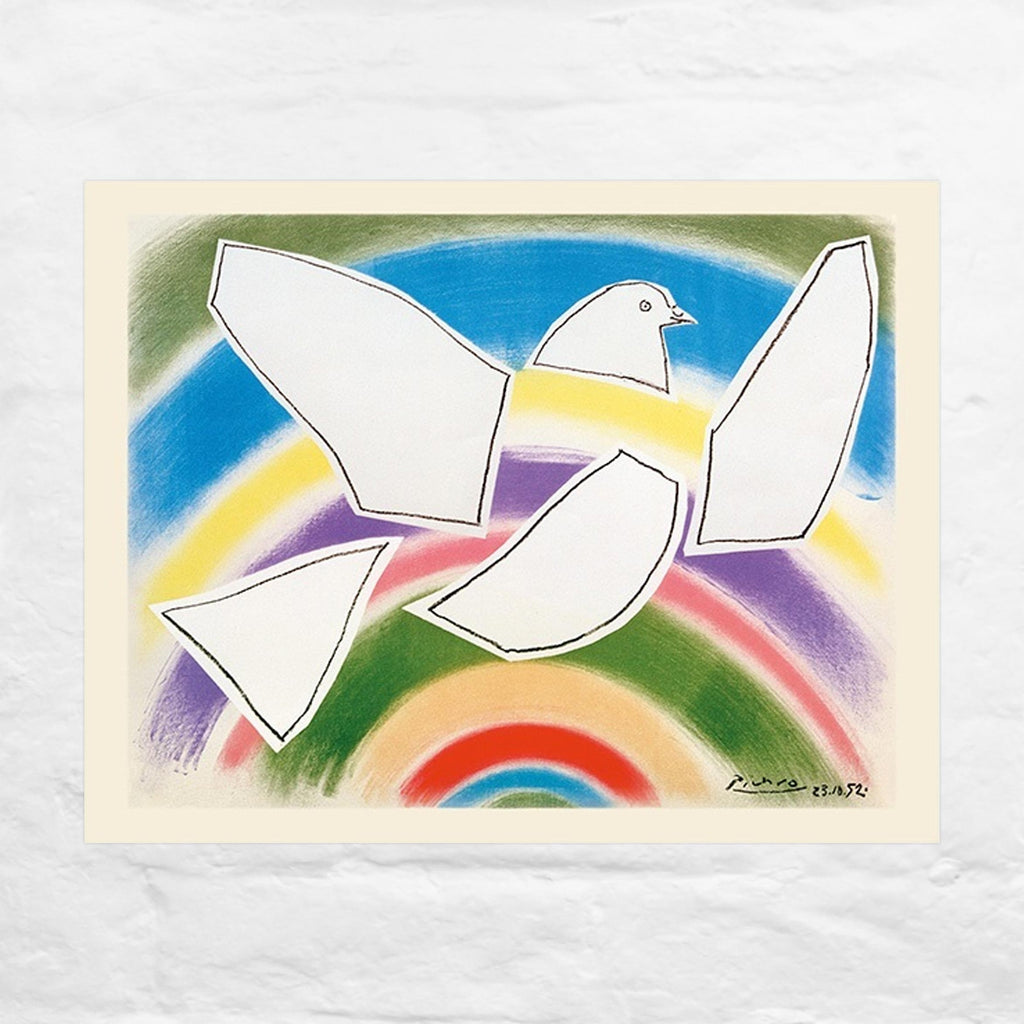 Rainbow Dove (Flying Dove in Rainbow) print by Pablo Picasso, 1952 - limited edition of 1000 copies