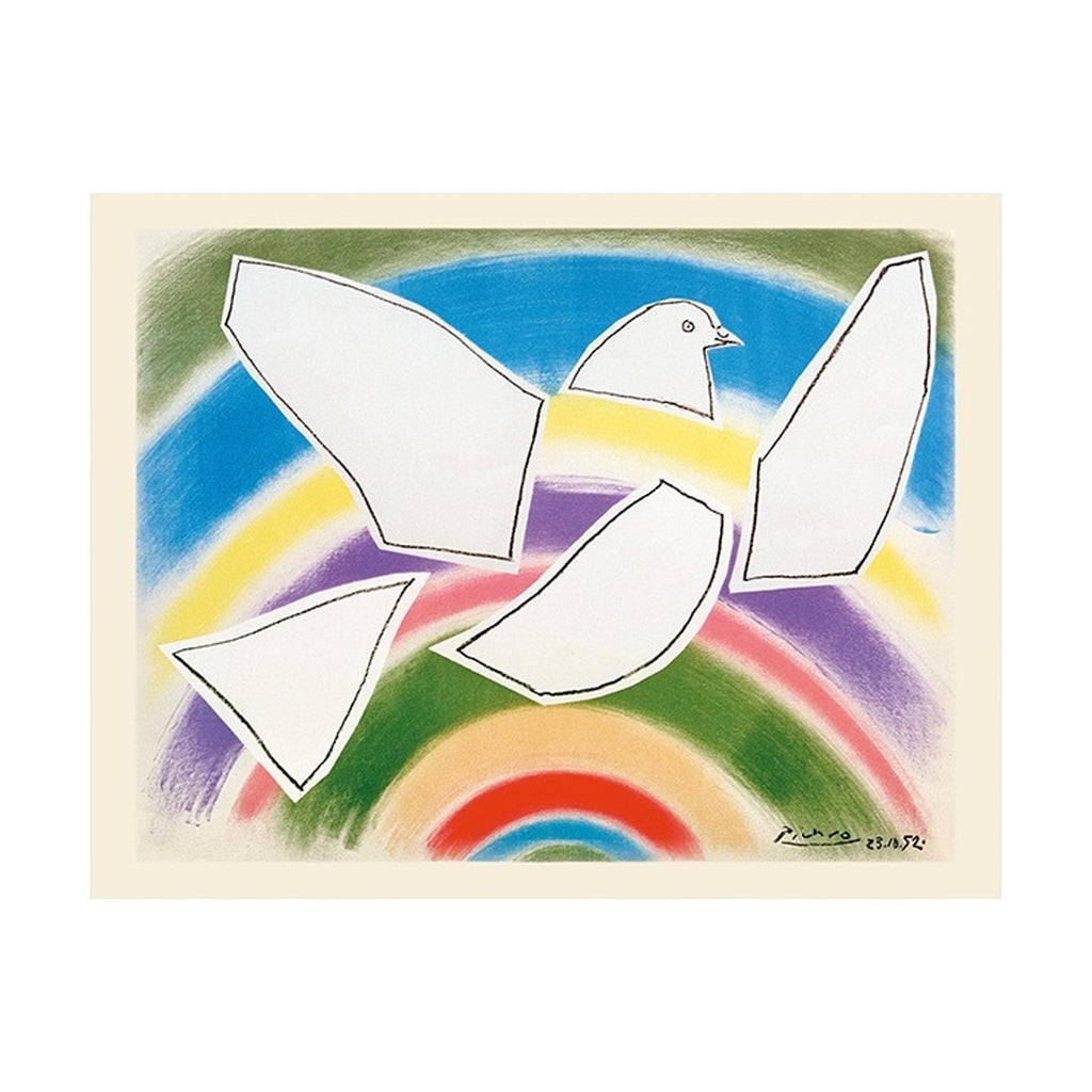 Rainbow Dove (Flying Dove in Rainbow) print by Pablo Picasso, 1952 - limited edition of 1000 copies