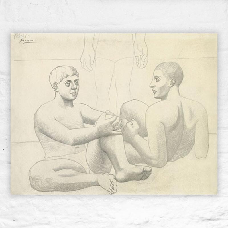 Two Bathers, 1921 print by Pablo Picasso - limited edition of 5000 copies