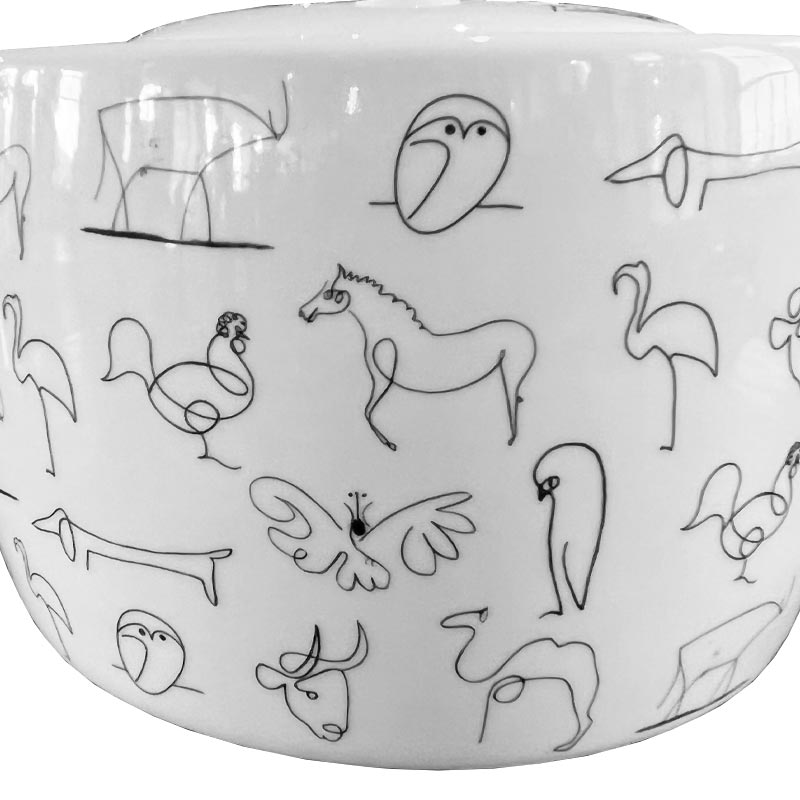 Pablo Picasso Animals Bone China Teapot by Könitz