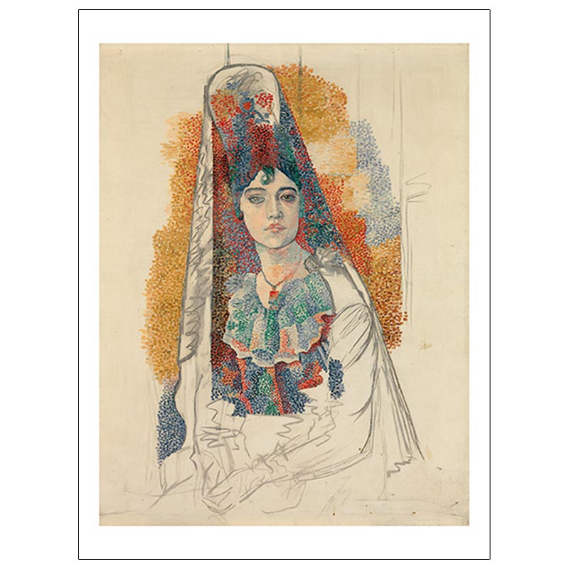 Woman with Mantilla (Fatma) 1917 print by Pablo Picasso - limited edition of 1000 copies