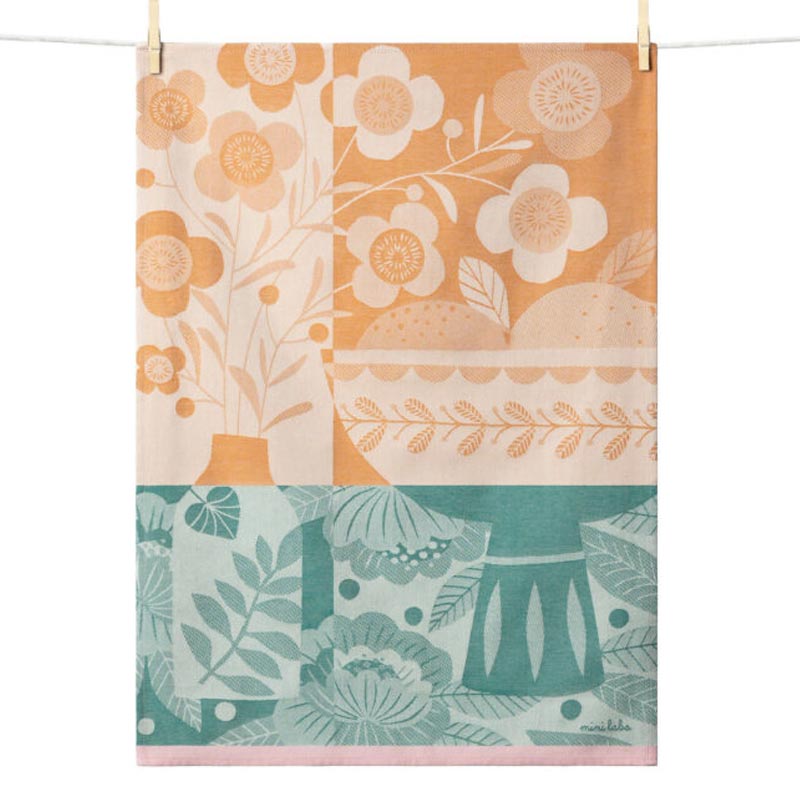 Picking (Cueillette) Tea Towel, by Tissage Moutet
