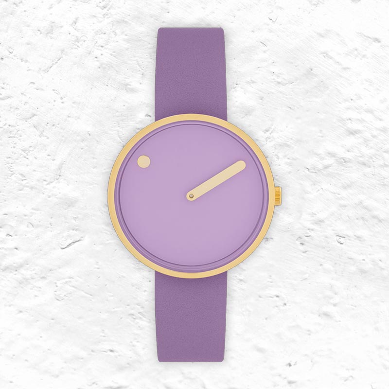 Picto Watch - Lavender Dial/ Lavender Leather Strap