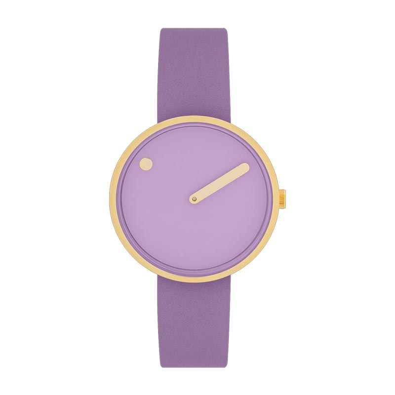 Picto Watch - Lavender Dial/ Lavender Leather Strap