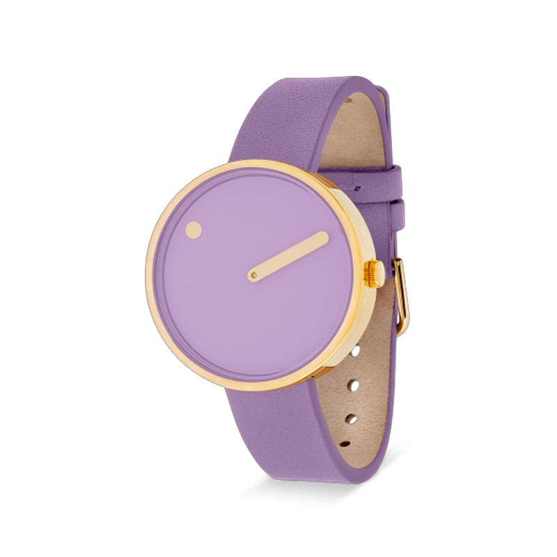Picto Watch - Lavender Dial/ Lavender Leather Strap