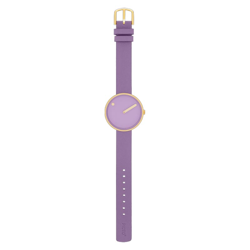 Picto Watch - Lavender Dial/ Lavender Leather Strap