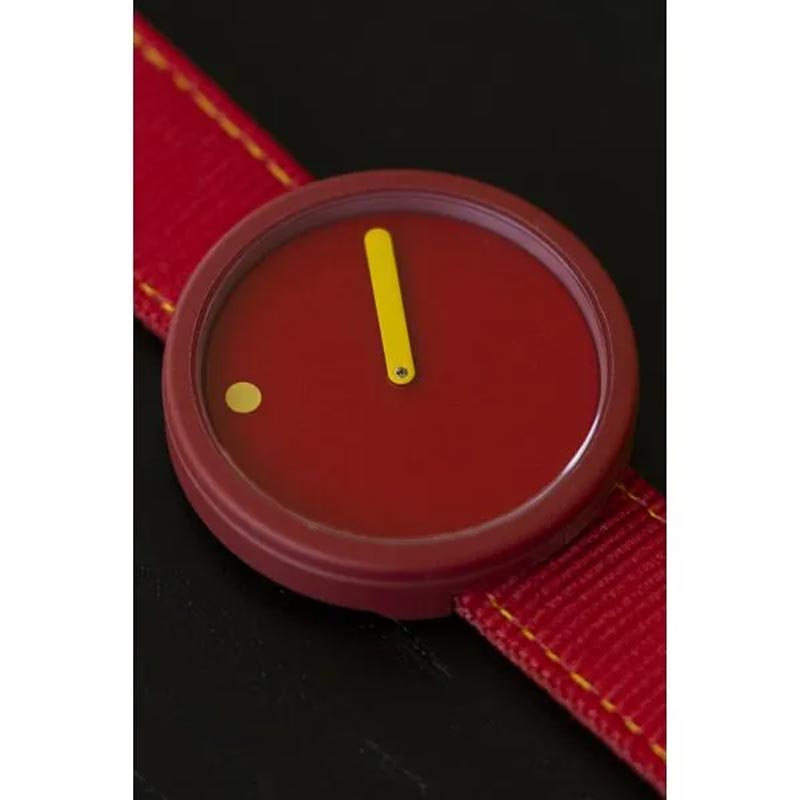Picto Watch - Sunny Red Dial / Sunny Red Recycled Strap