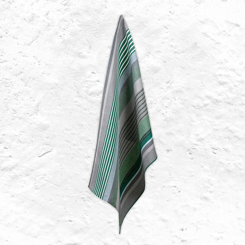 Pierre Vert Cotton and Linen Tea Towel by Tissage de Luz