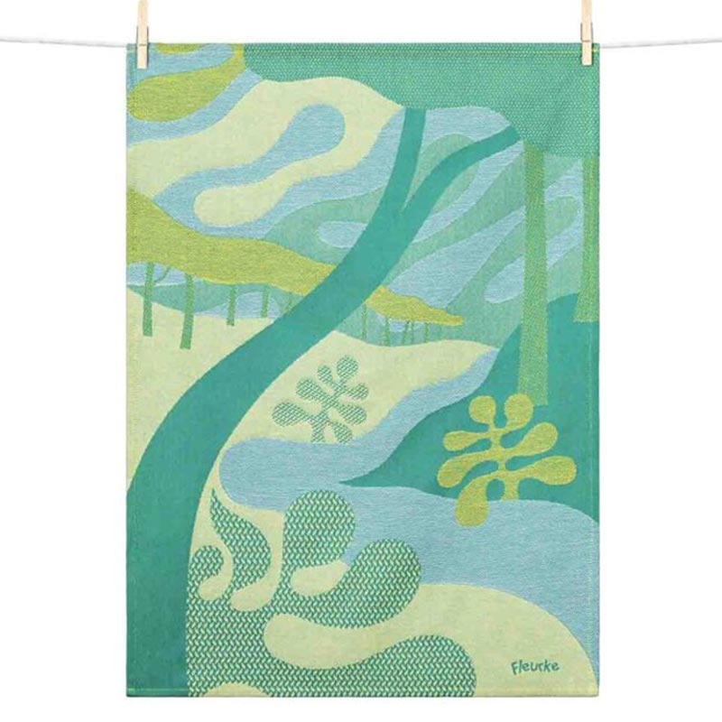Pine Forest Tea Towel, by Tissage Moutet
