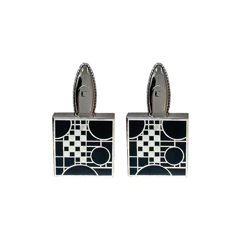 Frank Lloyd Wright Playhouse Black Cufflinks, produced by ACME