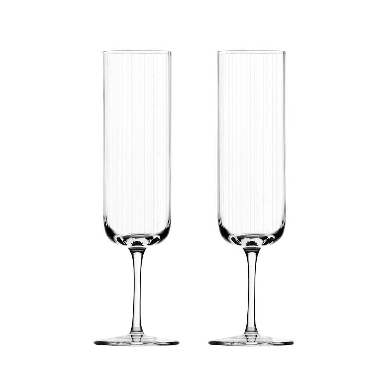 Pleats Flutes - Set of 2 - des. Denis Guidone for Ichendorf Milano