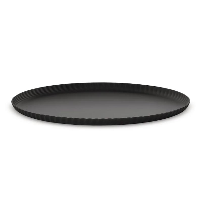 Pleats Round tray - 31cm - Black - des. Jin Kuramoto for Alessi