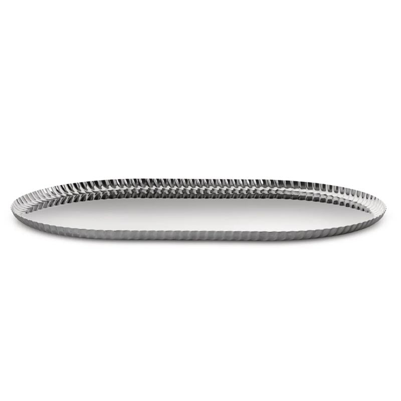 Pleats Oval Tray - 46cm - des. Jin Kuramoto for Alessi