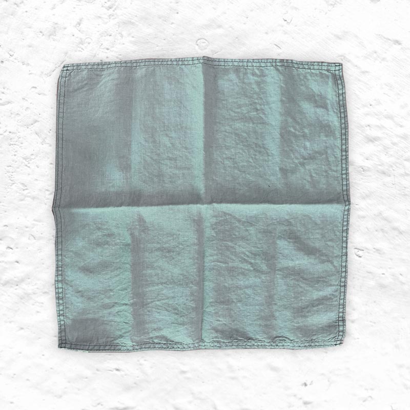 Primo 100% Linen Napkin - Vert de Gris - by Charvet Editions