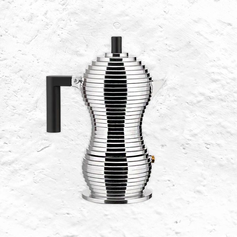 Pulcina Coffee maker - 3 cup, black - des. Michele de Lucchi (made by Alessi)
