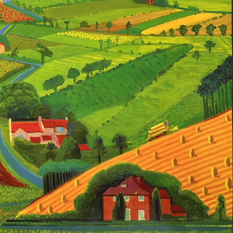 The Road Across the Wolds Poster by David Hockney