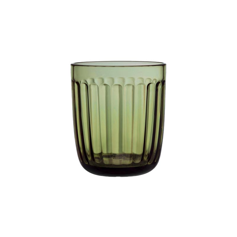 Set of 2 Raami tumblers - 26cl, moss green - des. Jasper Morrison for Iitala