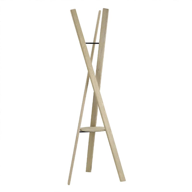 RAKKU Coat Stand - Oak - des. Kazushige Miyake for Blomus