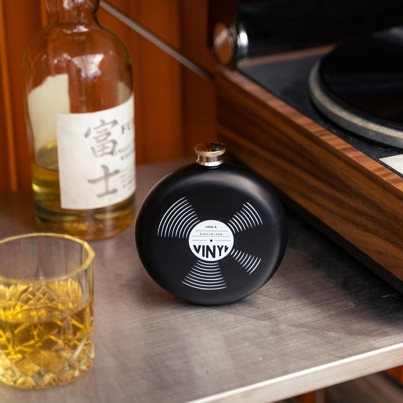 Record Hip Flask by Kikkerland