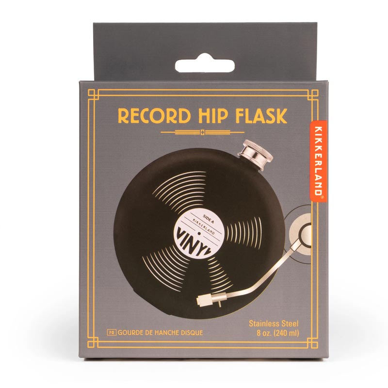 Record Hip Flask by Kikkerland