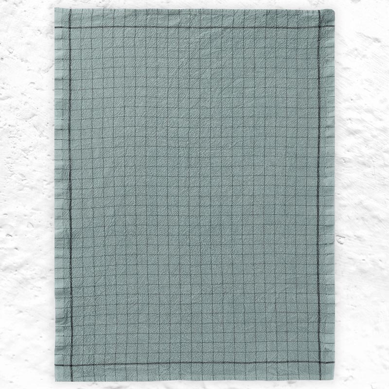 Recycle 50% Linen / 50% Cotton Tea Towel - Vert de Gris - by Charvet Editions